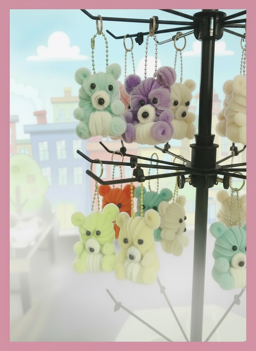 Pumpkin Bear Keychains