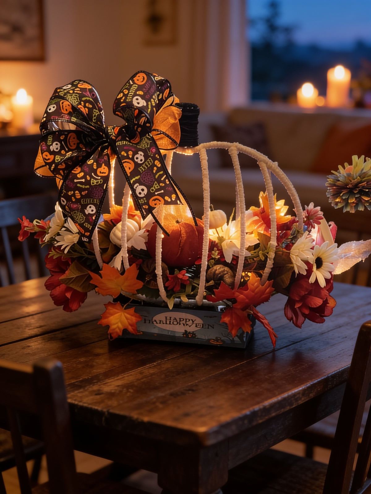 Halloween Pumpkin Wreath