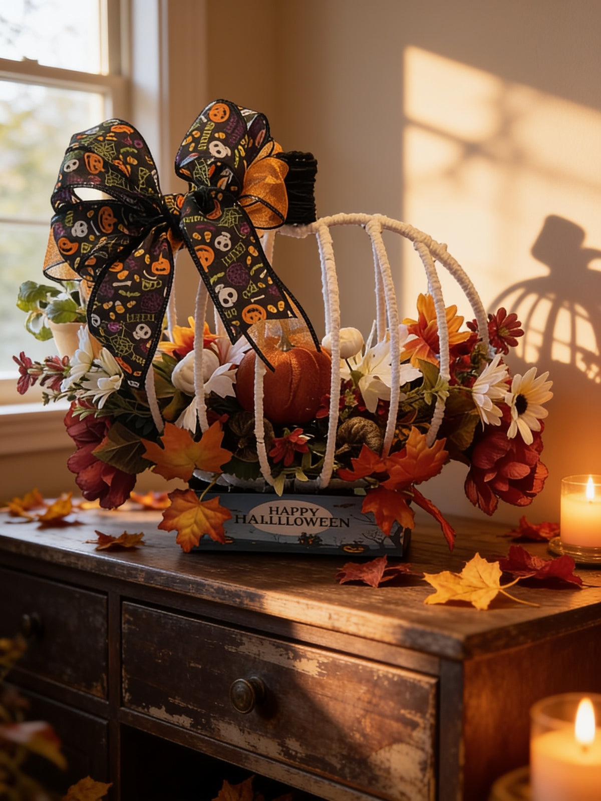 Halloween Pumpkin Wreath