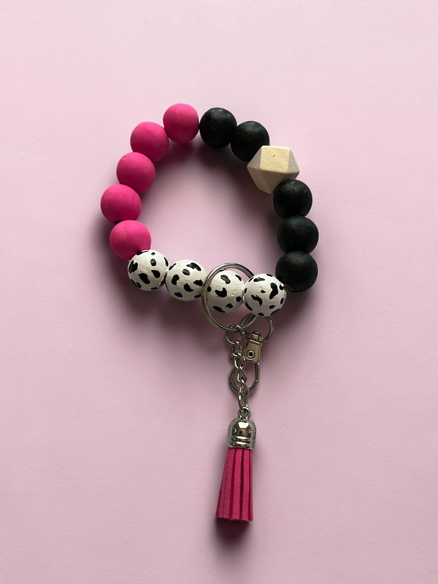 Bright Beaded Wristlet Keychain