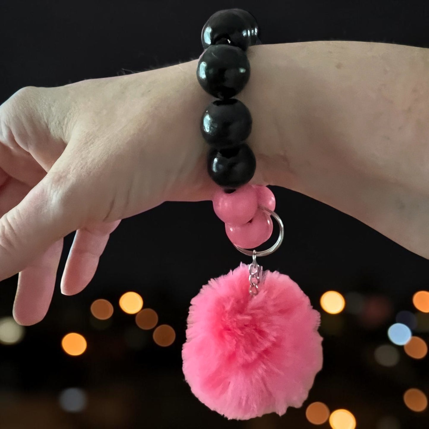 Bright Beaded Wristlet Keychain