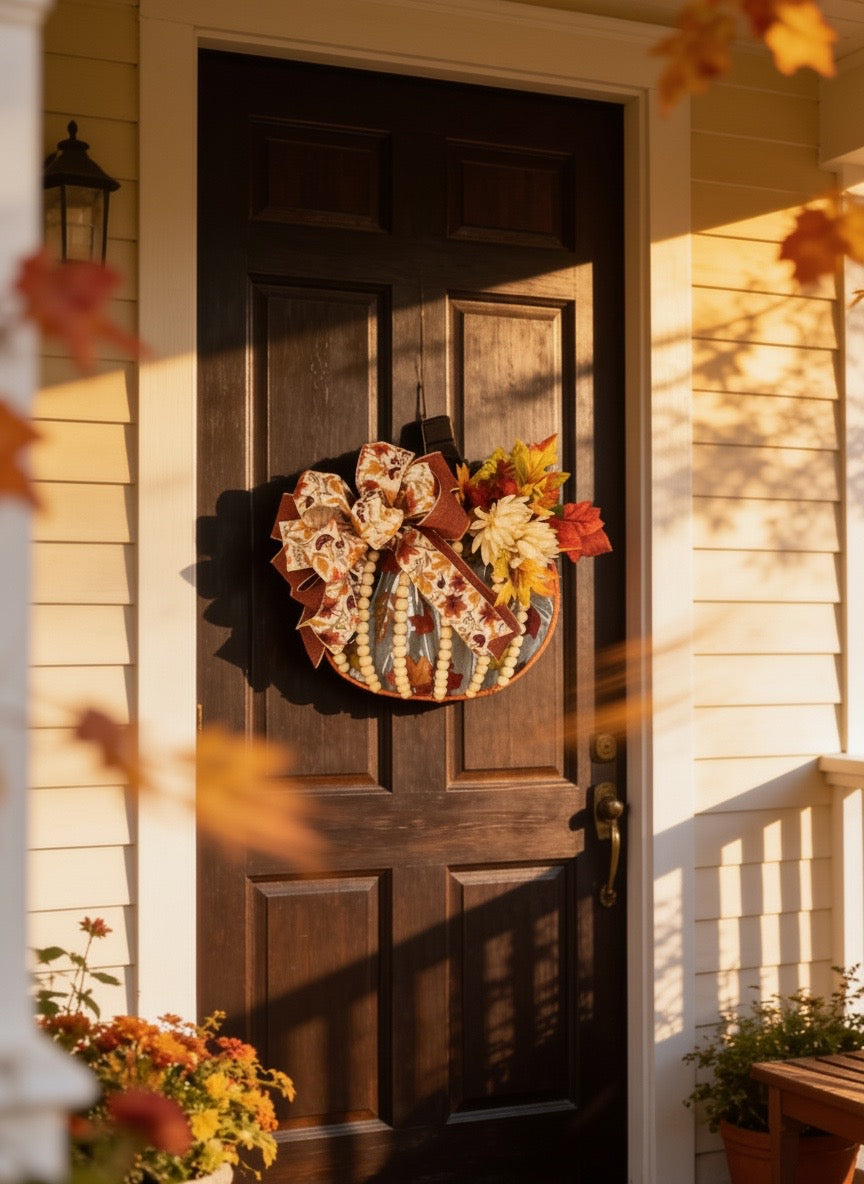 Designer Pumpkin Shaped Wreath