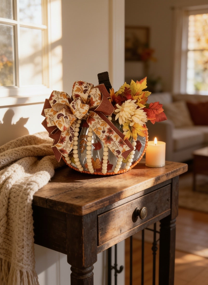 Designer Pumpkin Shaped Wreath